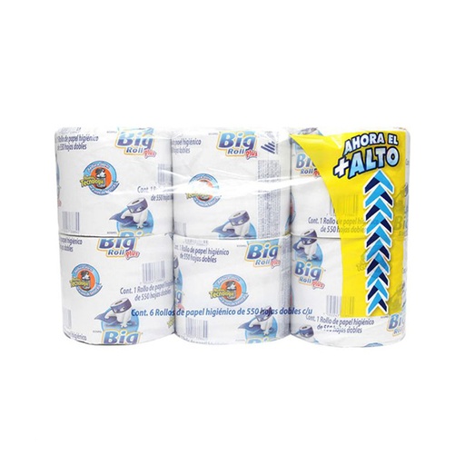 Papel Higienico Big Roll 550 hojas 48 pzas