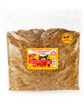 Carne seca La Pradera Deshebrada,1 kilo (Presentación 500 Grms) 