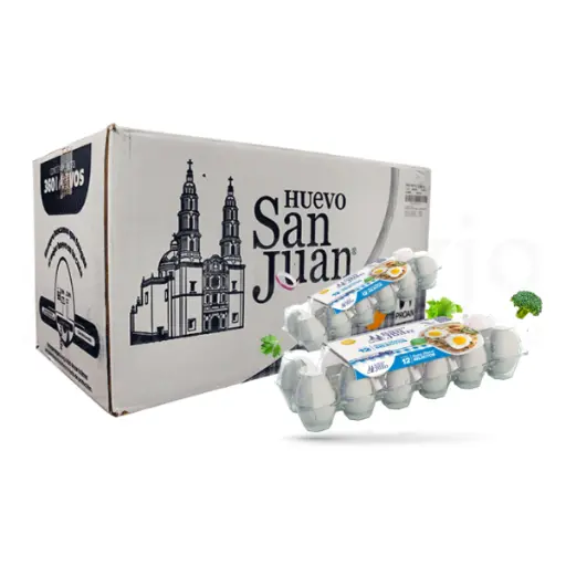 [HUEV-30] Caja de Huevo San Juan con 30 Charolas de 12 piezas/charola