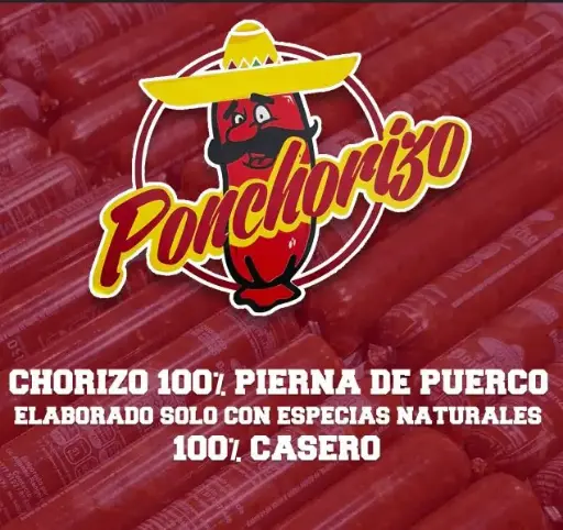 Ponchorizo 100% Pierna de puerco 300 Grms